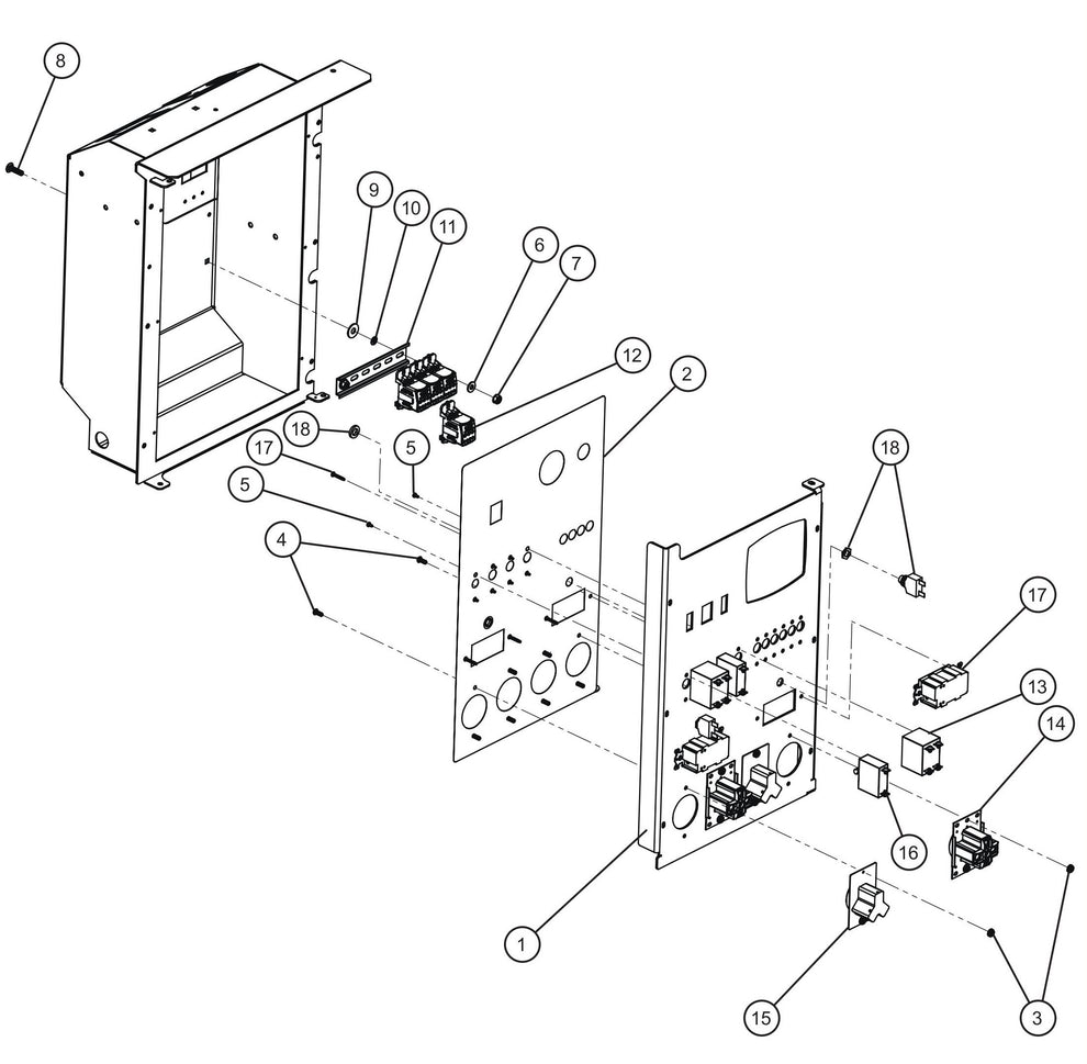 Maxi-Lite (SN 11-001672 to 11-999999) 15/20kW 1PH 2-30A RV 2-50A NEMA Outlet Package Assembly Parts by Allmand