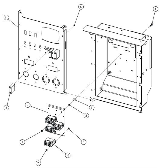 Maxi-Lite (SN 11-001672 to 11-999999) 4-Light Switches with 725 Relays Assembly Parts by Allmand