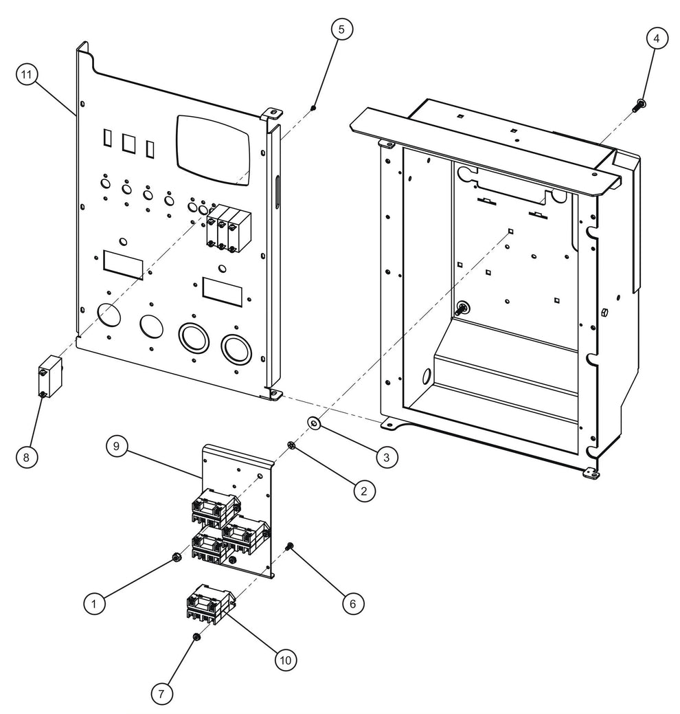 Maxi-Lite (SN 11-001672 to 11-999999) 4-Light Switches with 725 Relays Assembly Parts by Allmand