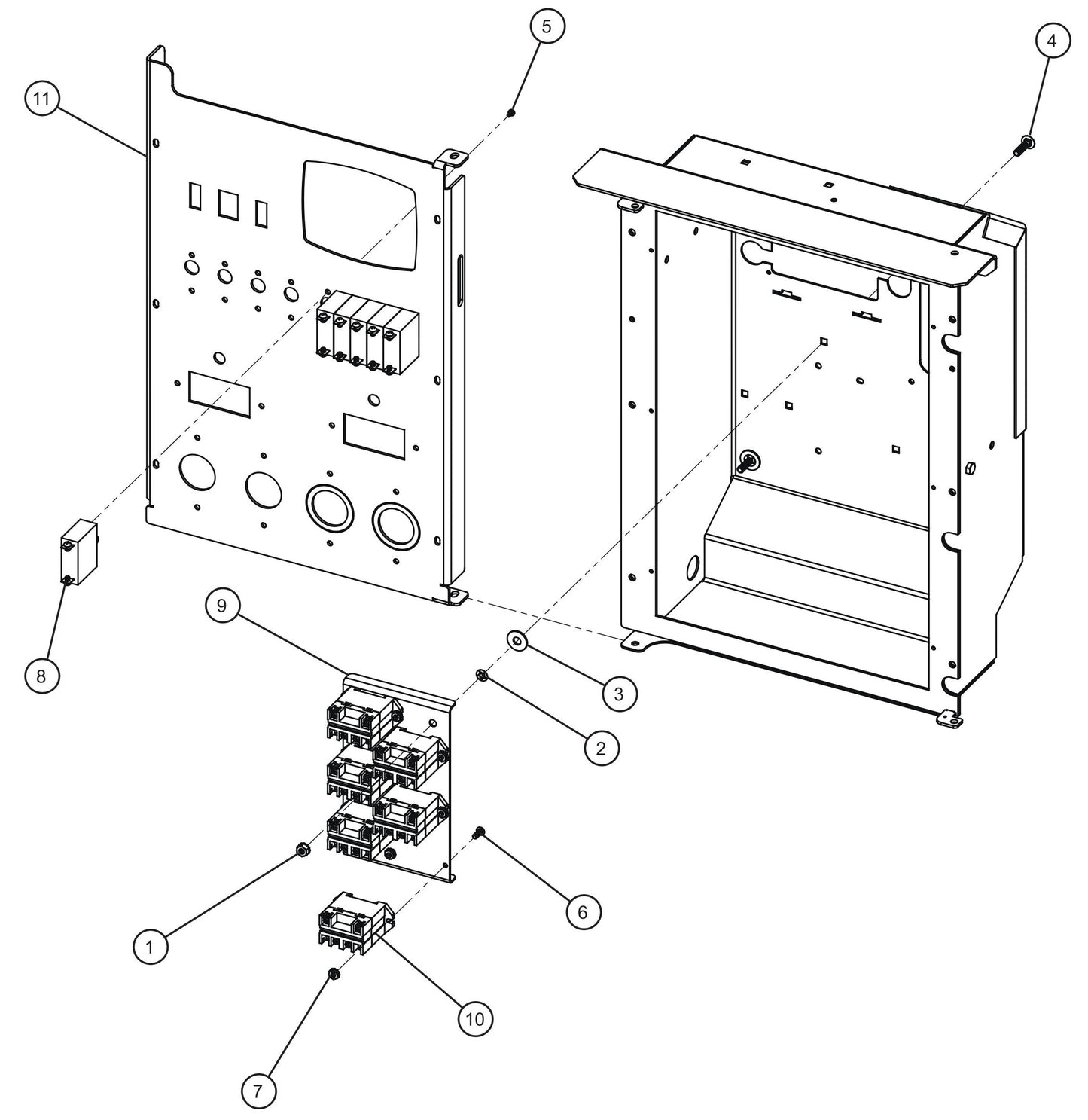 Maxi-Lite (SN 11-001672 to 11-999999) 6-Light Switches with 725 Relays Assembly Parts by Allmand