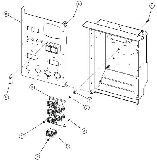 Maxi-Lite (SN 11-001672 to 11-999999) 6-Light Switches with 725 Relays Assembly Parts by Allmand