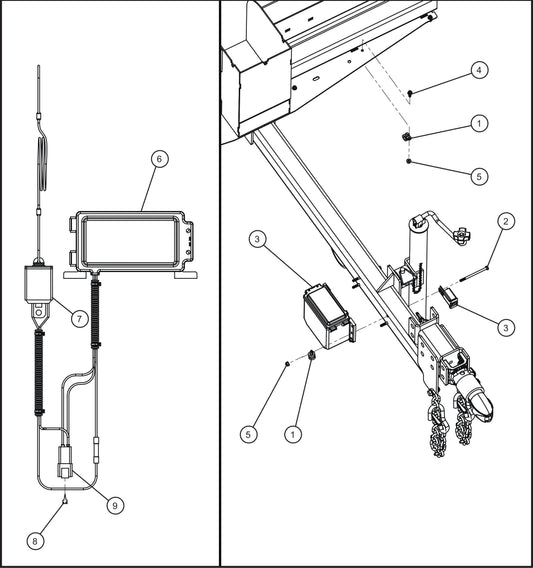 Maxi-Lite (SN 11-001672 to 11-999999) Breakaway Kit Assembly Parts by Allmand