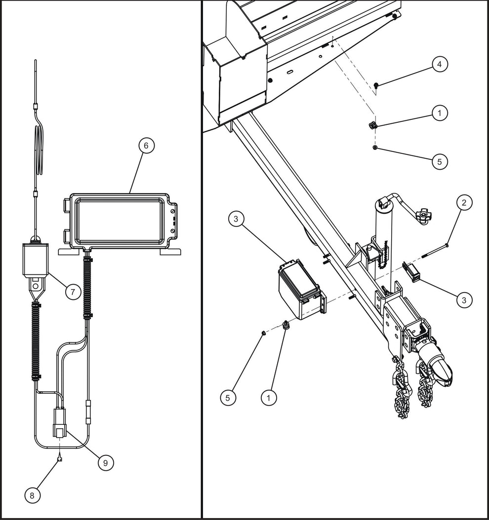 Maxi-Lite (SN 11-001672 to 11-999999) Breakaway Kit Assembly Parts by Allmand