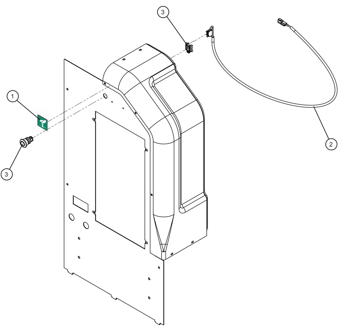 Maxi-Lite (SN 11-001672 to 11-999999) Emergency Stop Assembly Parts by Allmand