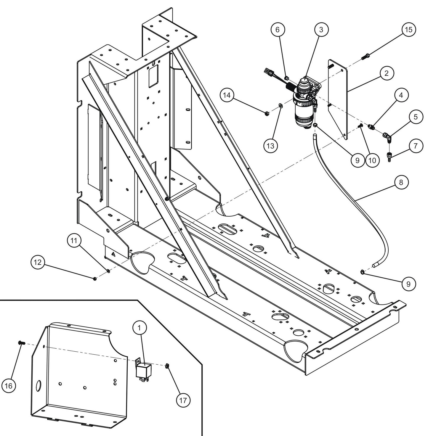 Maxi-Lite (SN 11-001672 to 11-999999) Heated Fuel/Water Separator (1 of 2) Assembly Parts by Allmand