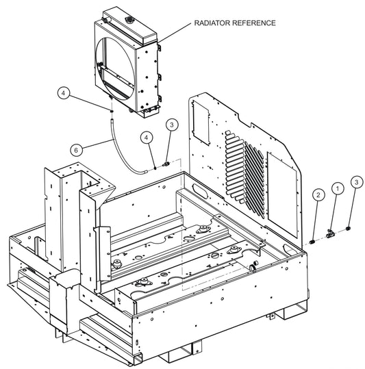 Maxi-Lite (SN 11-001672 to 11-999999) Radiator Coolant Drain Group Assembly Parts by Allmand
