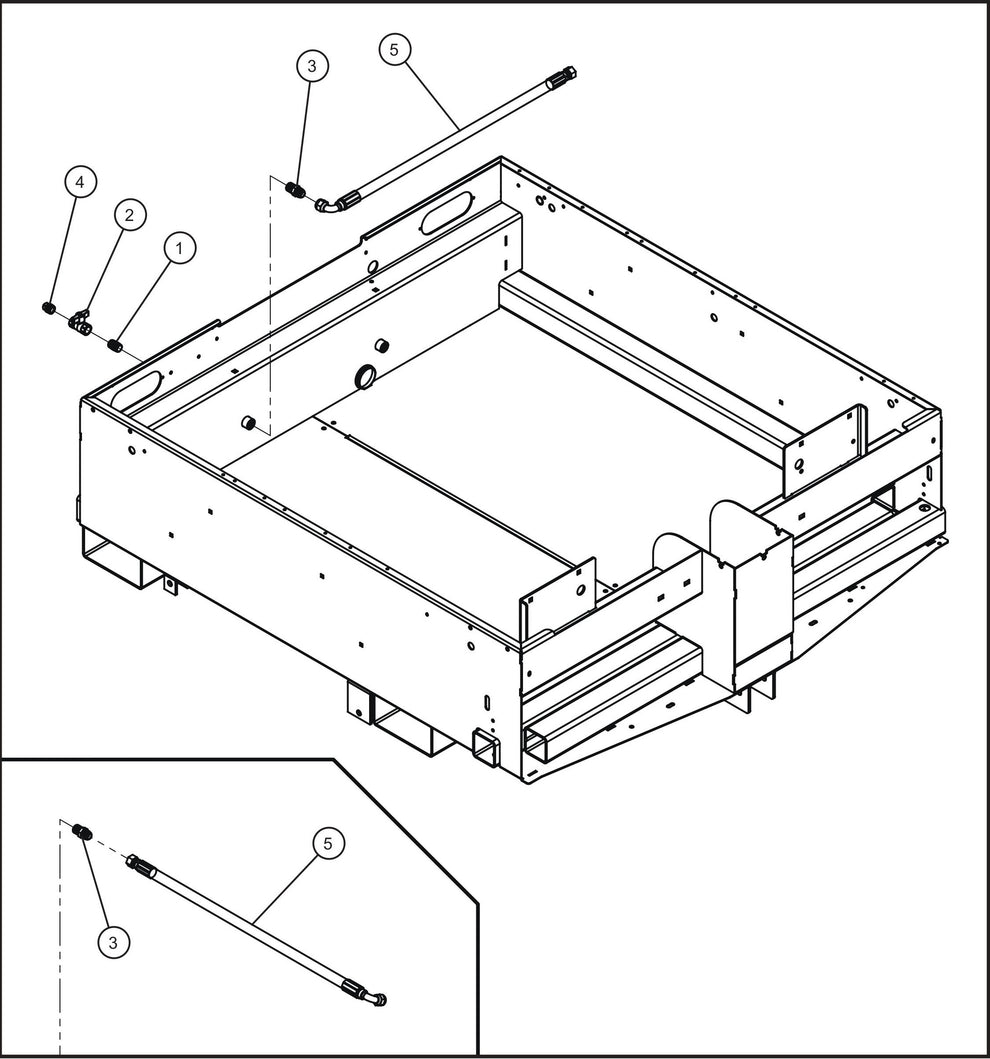 Maxi-Lite (SN 11-001672 to 11-999999) Oil Drain Group Assembly Parts by Allmand