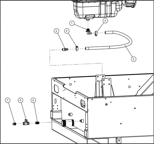 Maxi-Lite (SN 11-001672 to 11-999999) Oil Drain Group Isuzu Assembly Parts by Allmand