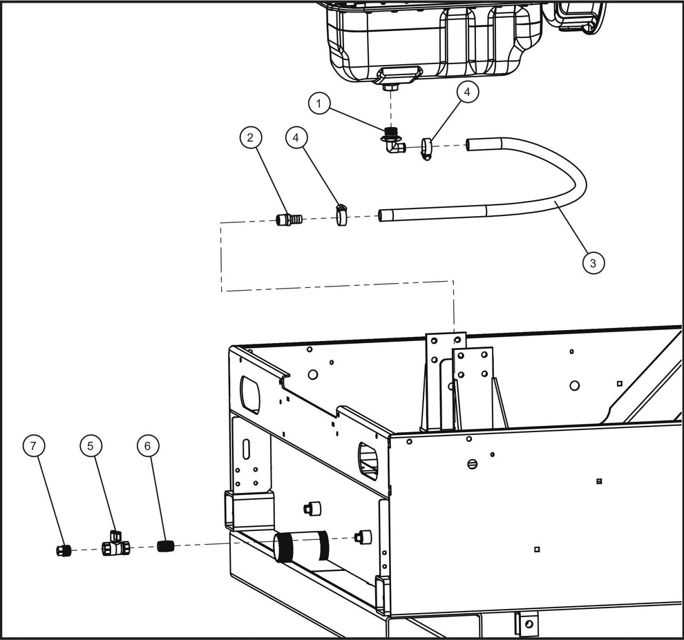 Maxi-Lite (SN 11-001672 to 11-999999) Oil Drain Group Isuzu Assembly Parts by Allmand