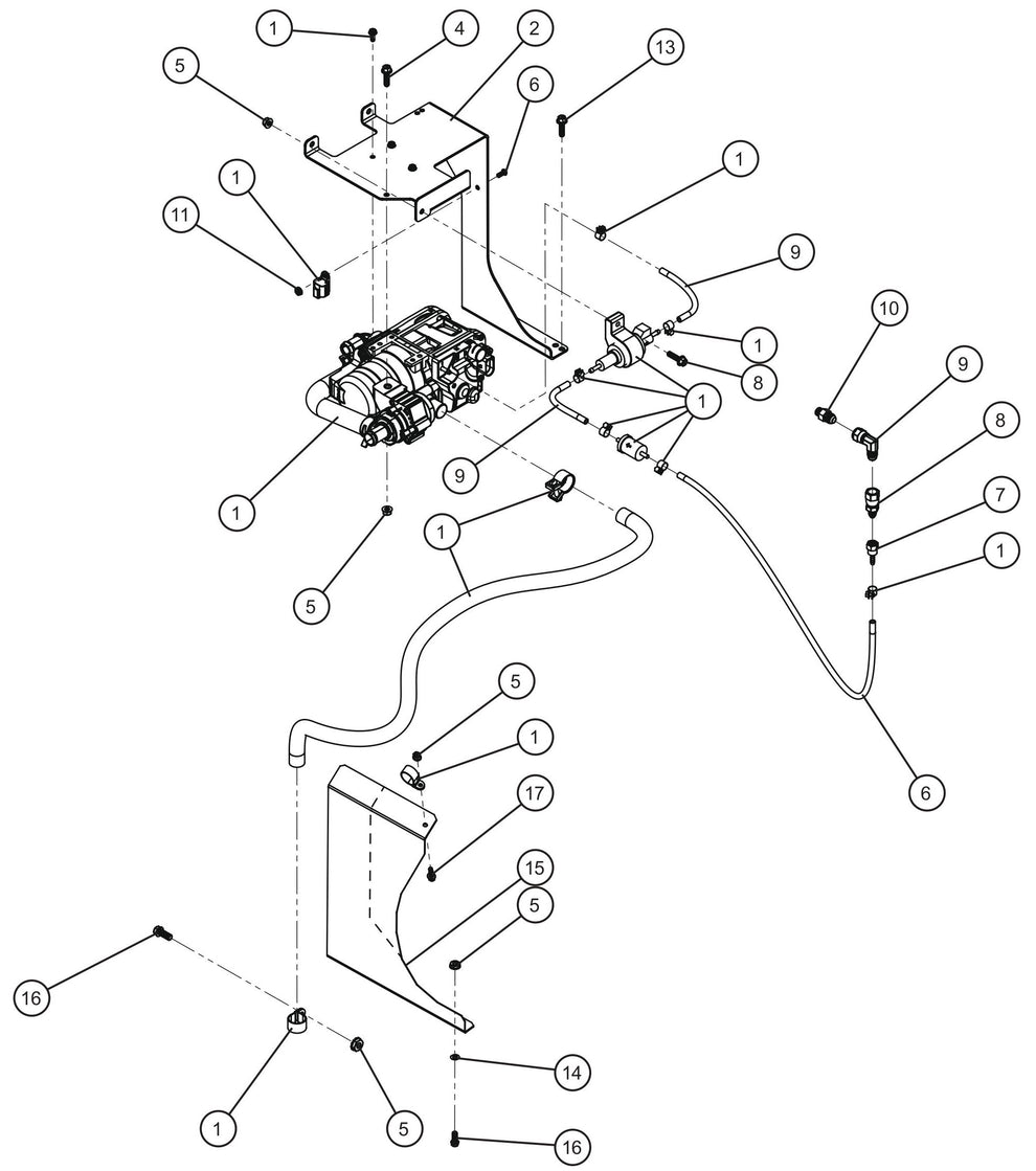 Maxi-Lite (SN 11-001672 to 11-999999) Webasto Thermo Top EVO Diesel Fired Block Heater Assembly Parts by Allmand