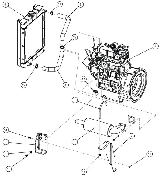 Maxi-Lite (SN 11-001672 to 11-999999) CAT C1.1 Engine Assembly Group (1 of 6) Parts by Allmand