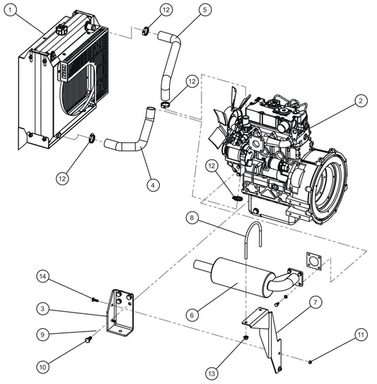 Maxi-Lite (SN 11-001672 to 11-999999) CAT C1.1 Engine Assembly Group (2 of 6) Parts by Allmand