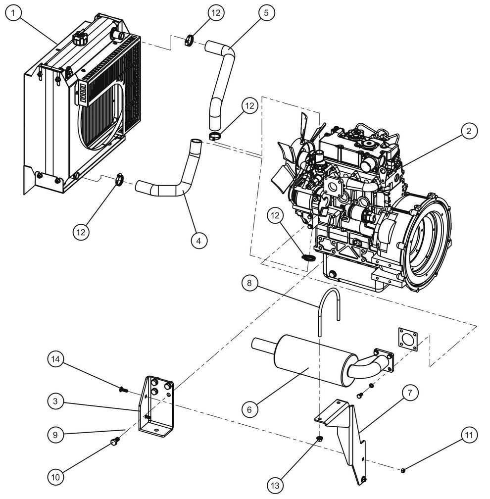 Maxi-Lite (SN 11-001672 to 11-999999) CAT C1.1 Engine Assembly Group (2 of 6) Parts by Allmand