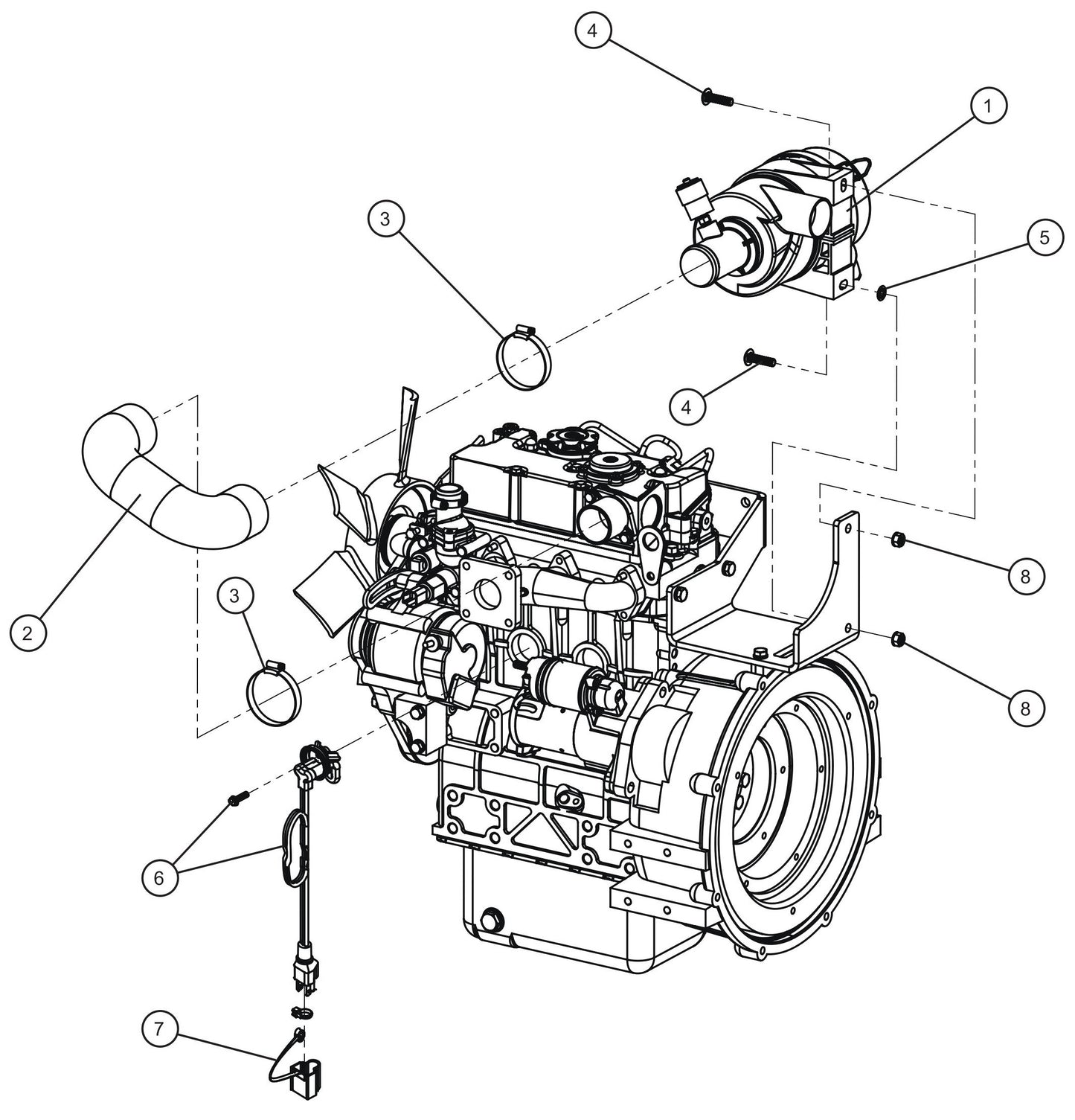 Maxi-Lite (SN 11-001672 to 11-999999) CAT C1.1 Engine Assembly Group (4 of 6) Parts by Allmand