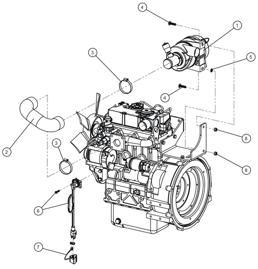 Maxi-Lite (SN 11-001672 to 11-999999) CAT C1.1 Engine Assembly Group (4 of 6) Parts by Allmand