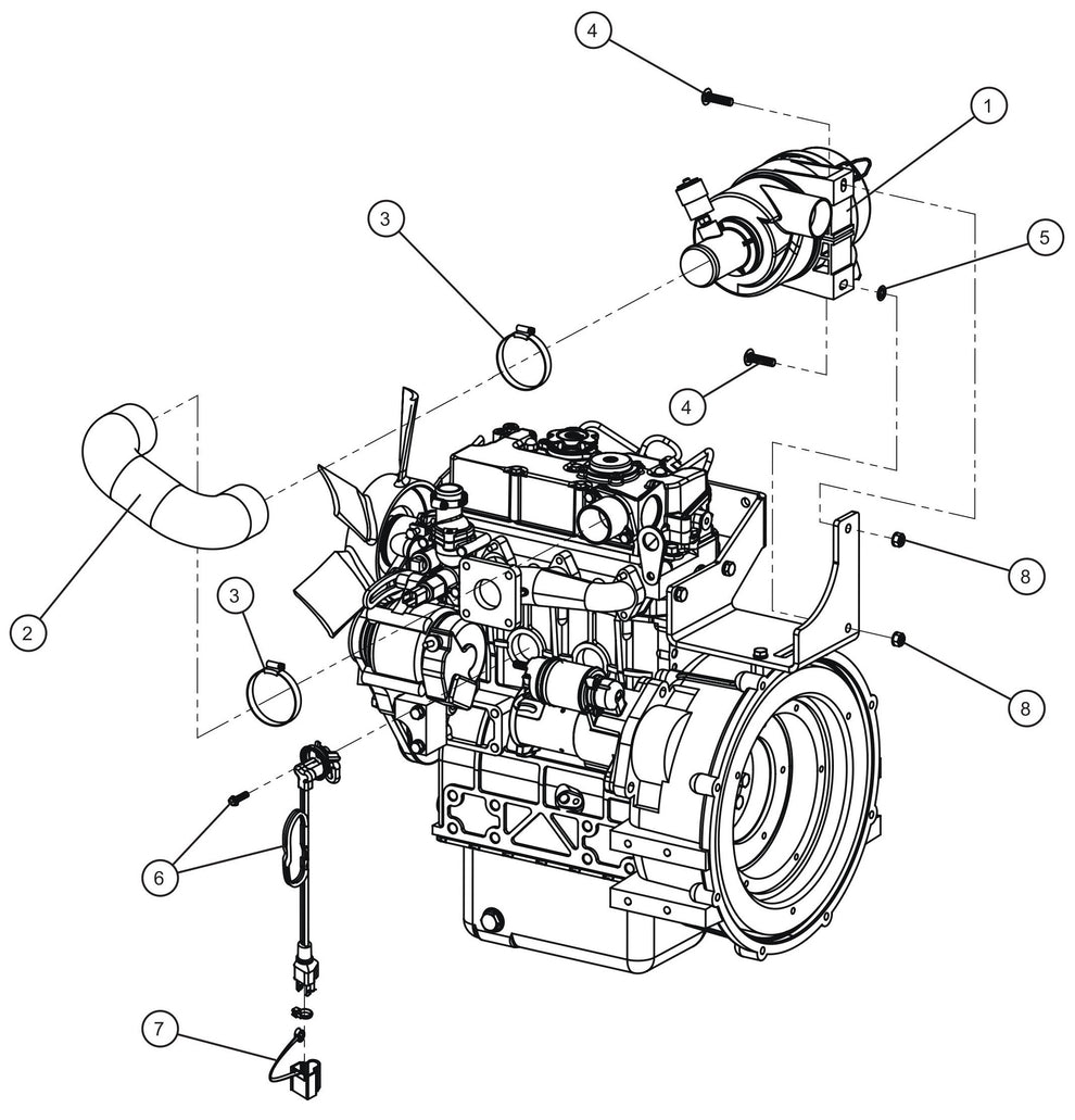 Maxi-Lite (SN 11-001672 to 11-999999) CAT C1.1 Engine Assembly Group (4 of 6) Parts by Allmand