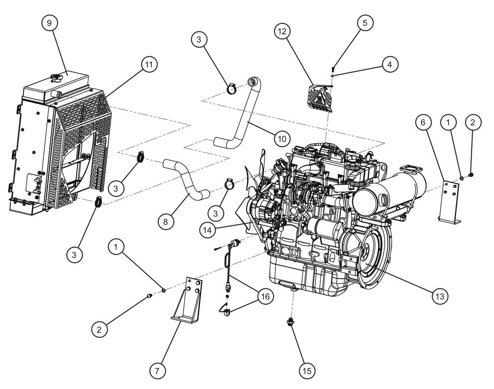 Maxi-Lite (SN 11-001672 to 11-999999) Isuzu 4LE2T Engine DSE 4520 Assembly Group (1 of 4) Parts by Allmand