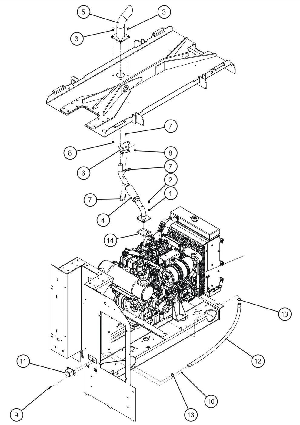 Maxi-Lite (SN 11-001672 to 11-999999) Isuzu 4LE2T Engine DSE 4520 Assembly Group (3 of 4) Parts by Allmand