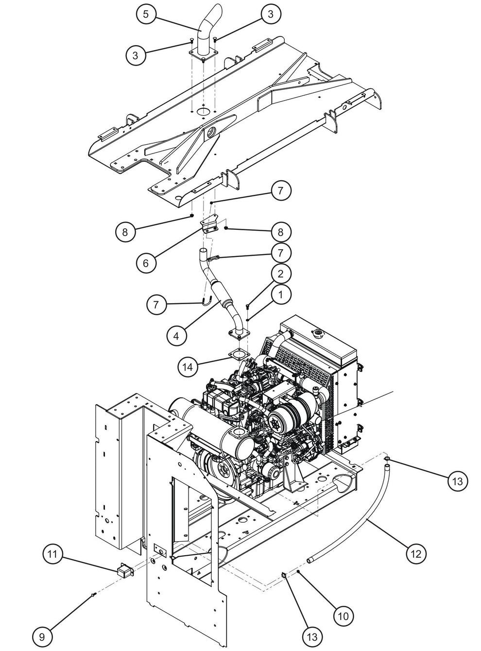 Maxi-Lite (SN 11-001672 to 11-999999) Isuzu 4LE2T Engine DSE L401 Assembly Group (3 of 4) Parts by Allmand