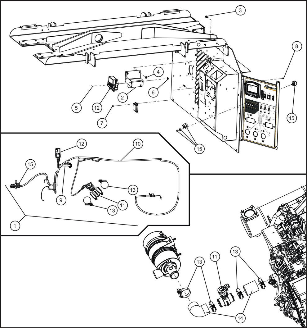 Maxi-Lite (SN 11-001672 to 11-999999) Isuzu 4LE2T Engine PacBrake Group Assembly Parts by Allmand