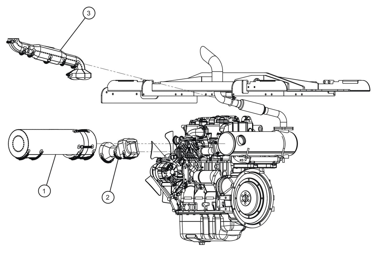 Maxi-Lite (SN 11-001672 to 11-999999) Isuzu 4LE2T Engine Exhaust Blanket Assembly Parts by Allmand