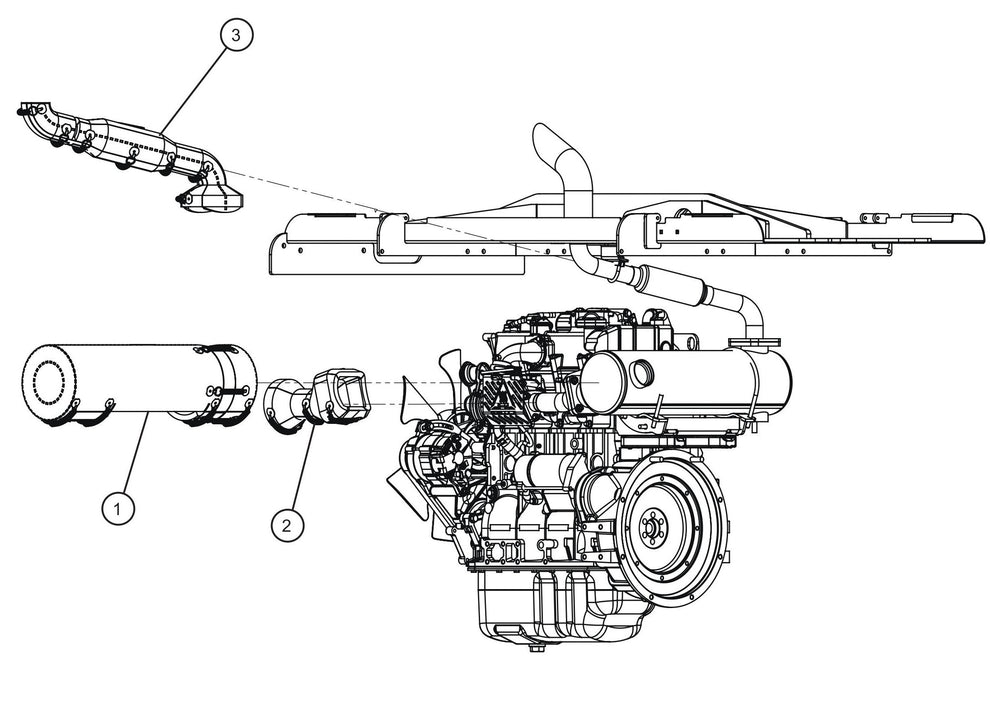Maxi-Lite (SN 11-001672 to 11-999999) Isuzu 4LE2T Engine Exhaust Blanket Assembly Parts by Allmand