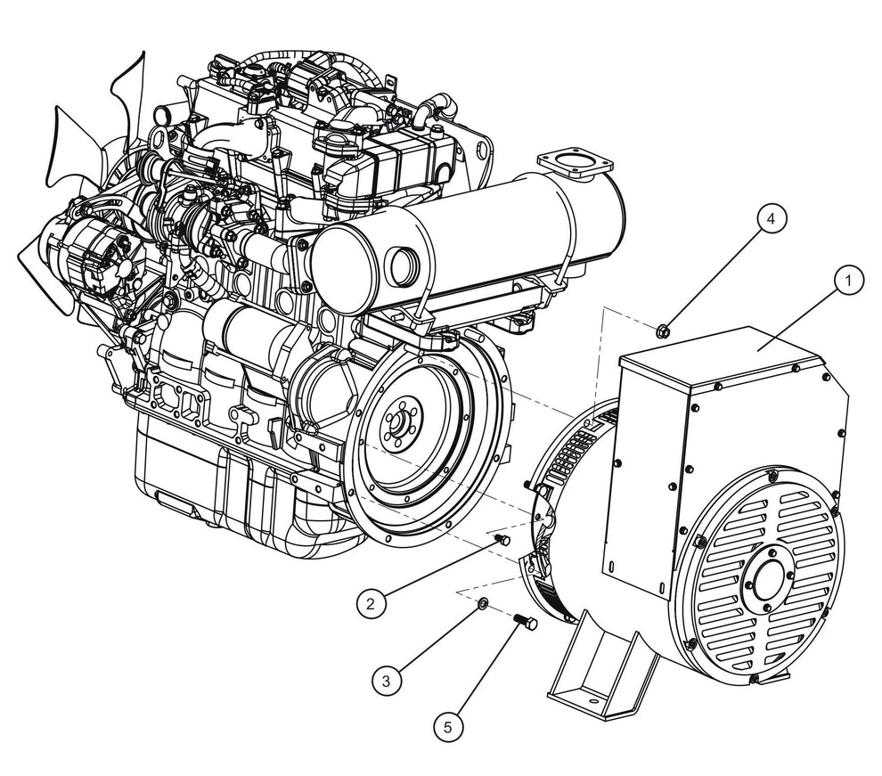 Maxi-Lite (SN 11-001672 to 11-999999) 20kW 3PH Coliseum Generator Assembly Parts by Allmand