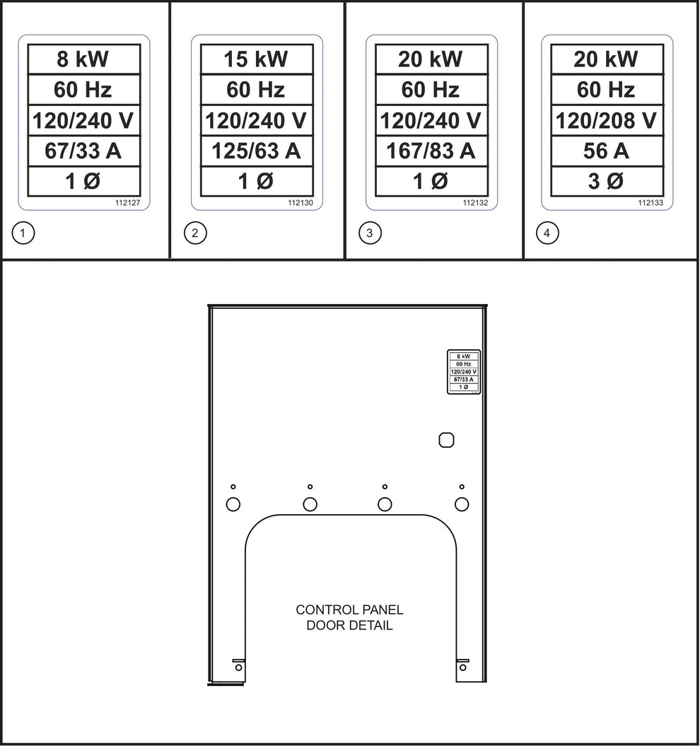 Maxi-Lite (SN 11-001672 to 11-999999) Electrical Decals (3 of 3) Assembly Parts by Allmand