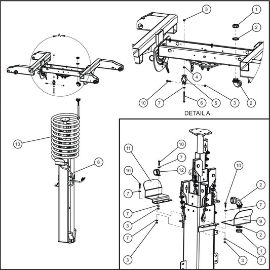 Maxi-Lite (SN 11-001672 to 11-999999) Vertical Tower 6-Light Nycoil Tower Cord Assembly Parts by Allmand