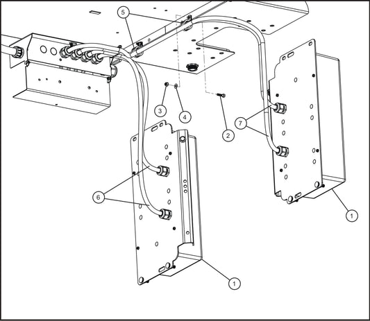 Maxi-Lite (SN 11-001672 to 11-999999) 4-Light Ballast Box Wiring Group Assembly Parts by Allmand