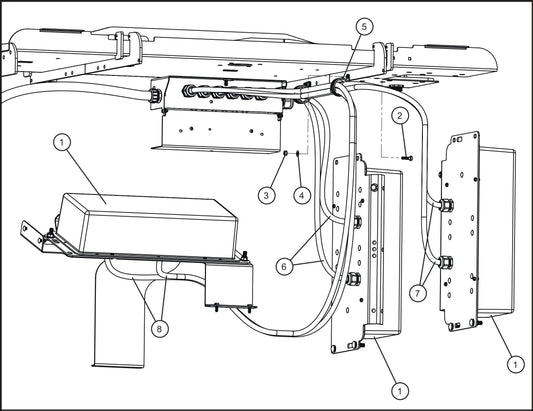 Maxi-Lite (SN 11-001672 to 11-999999) 6-Light Ballast Box Wiring Group Assembly Parts by Allmand