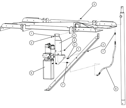 LD Series Maxi-Lite II-Vertical Tower Hydraulic Pump w/Top Port Cylinder Assembly Parts By Allmand