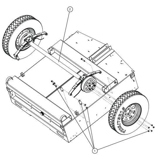 LD Series Maxi-Lite II-Electric and Hydraulic Brake Axle Options Assembly Parts By Allmand