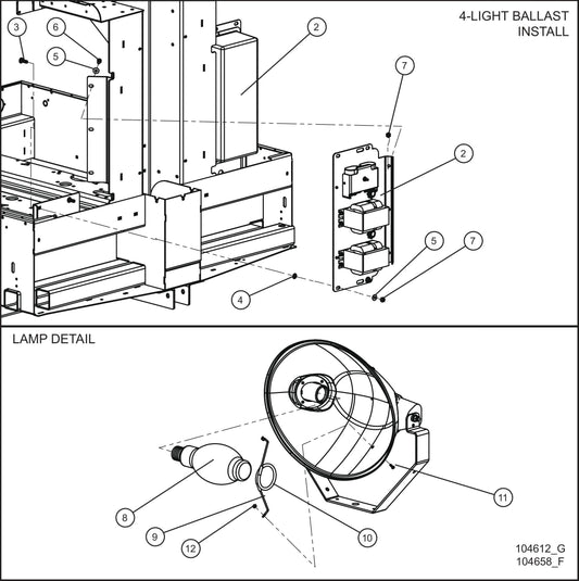 V-Series Maxi-Lite II 1000W Lamps w/ 50Hz 120V Ballast Boxes (1 of 2) Assembly Parts By Allmand