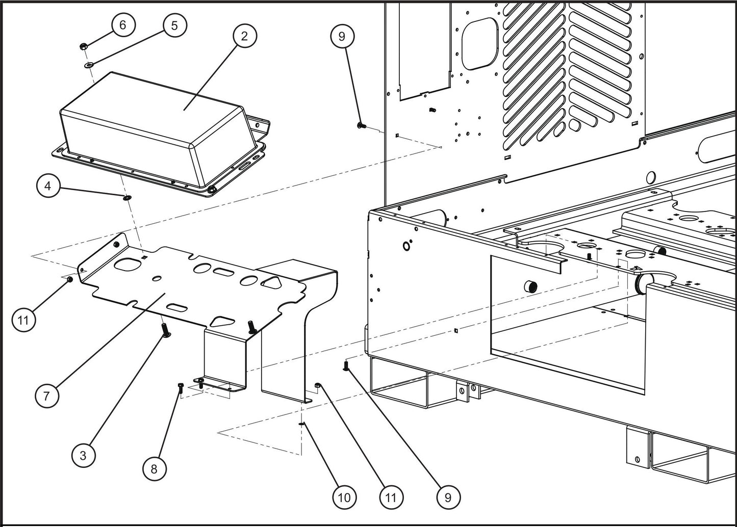 LD Series Maxi-Lite II-1000W Lamps w/ 50Hz 120V Ballast Boxes (2 of 2) Assembly Parts By Allmand