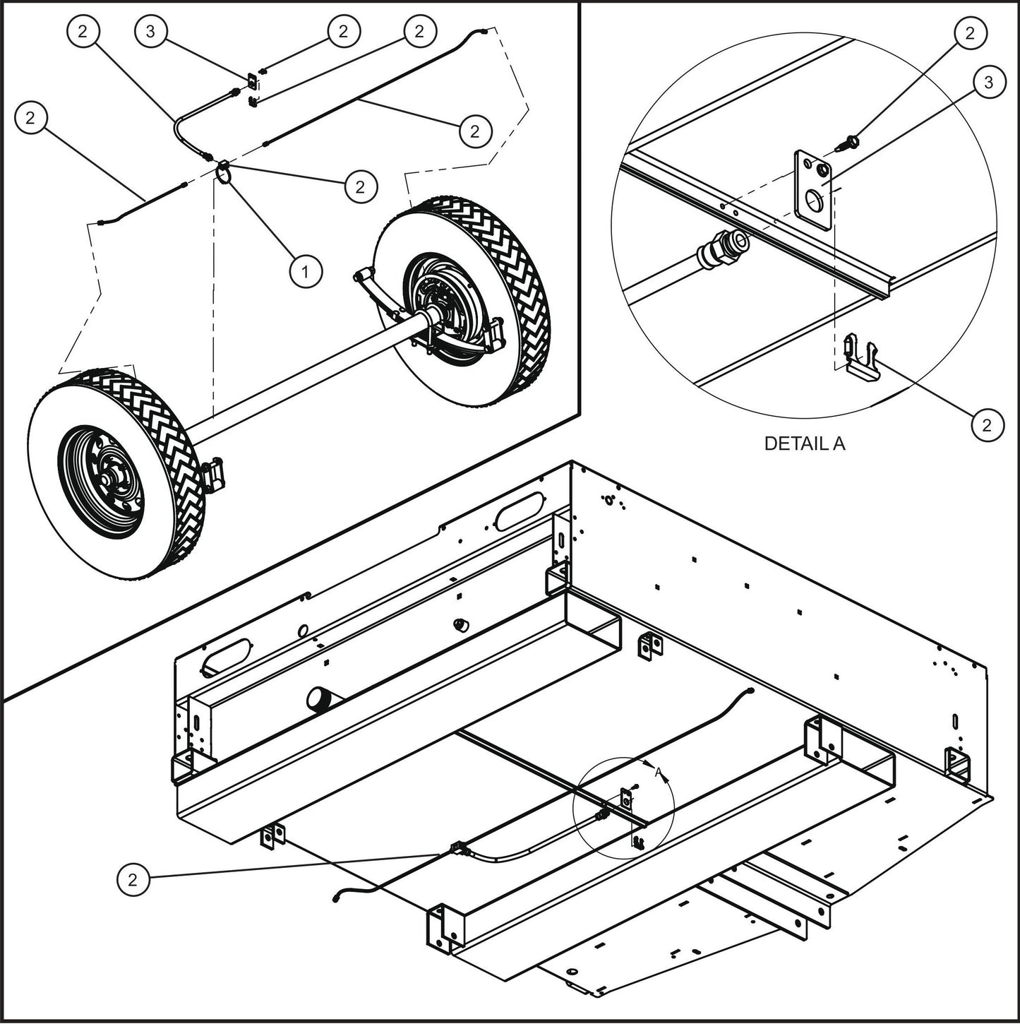 LD Series Maxi-Lite II-Hydraulic Brake Line Assembly Parts By Allmand