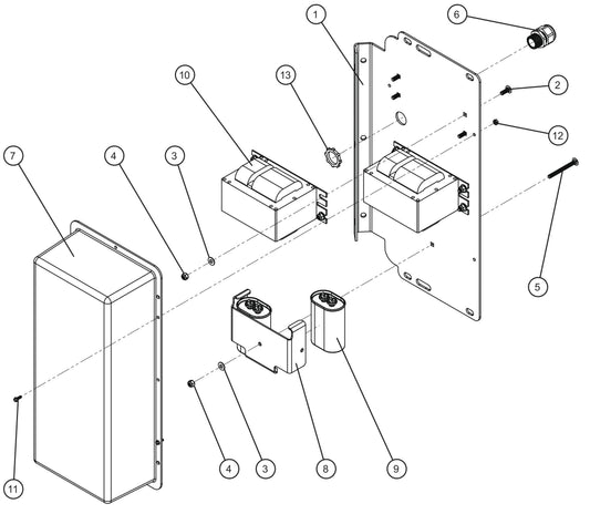 LD Series Maxi-Lite II-1000W 60Hz 120V Ballast Box Assembly Parts By Allmand