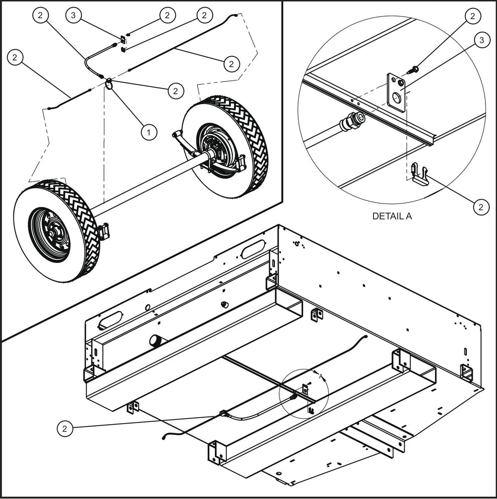 V-Series Maxi-Lite II Hydraulic Brake Line Assembly Parts By Allmand
