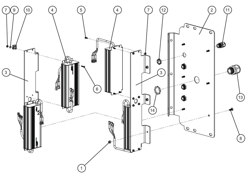 LD Series Maxi-Lite II-Speaker LED 4 Driver Assembly Parts By Allmand