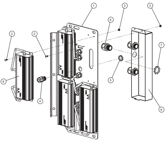 LD Series Maxi-Lite II-Conssin LED 4 Driver Assembly Parts By Allmand