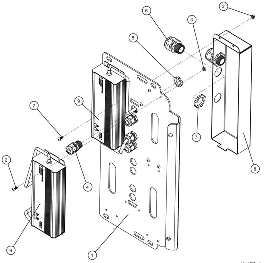 V-Series Maxi-Lite II Conssin LED 2 Driver Assembly Parts By Allmand