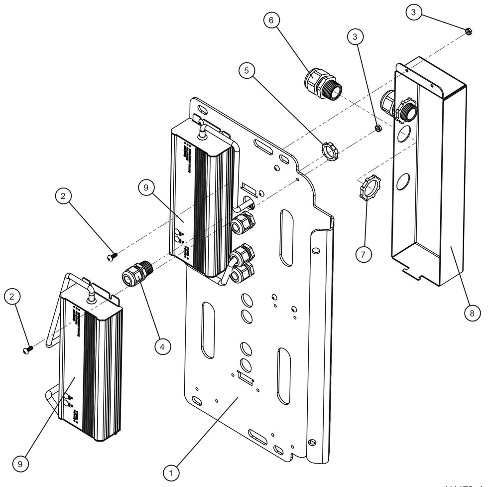 V-Series Maxi-Lite II Conssin LED 2 Driver Assembly Parts By Allmand