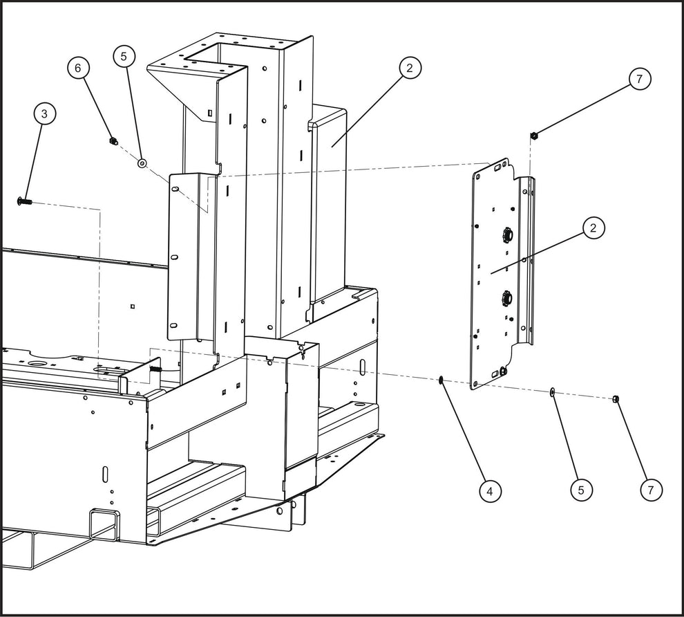 LD Series Maxi-Lite II 4-No Lamps with Non Ballast Boxes Assembly Parts By Allmand