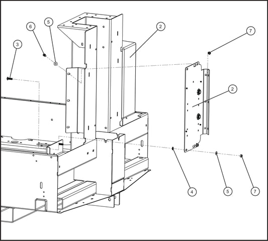 V-Series Maxi-Lite II 4-No Lamps with Non Ballast Boxes Assembly Parts By Allmand