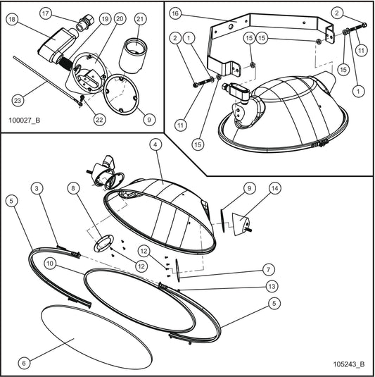 V-Series Maxi-Lite II Domestic SHO Light Group Assembly Parts By Allmand