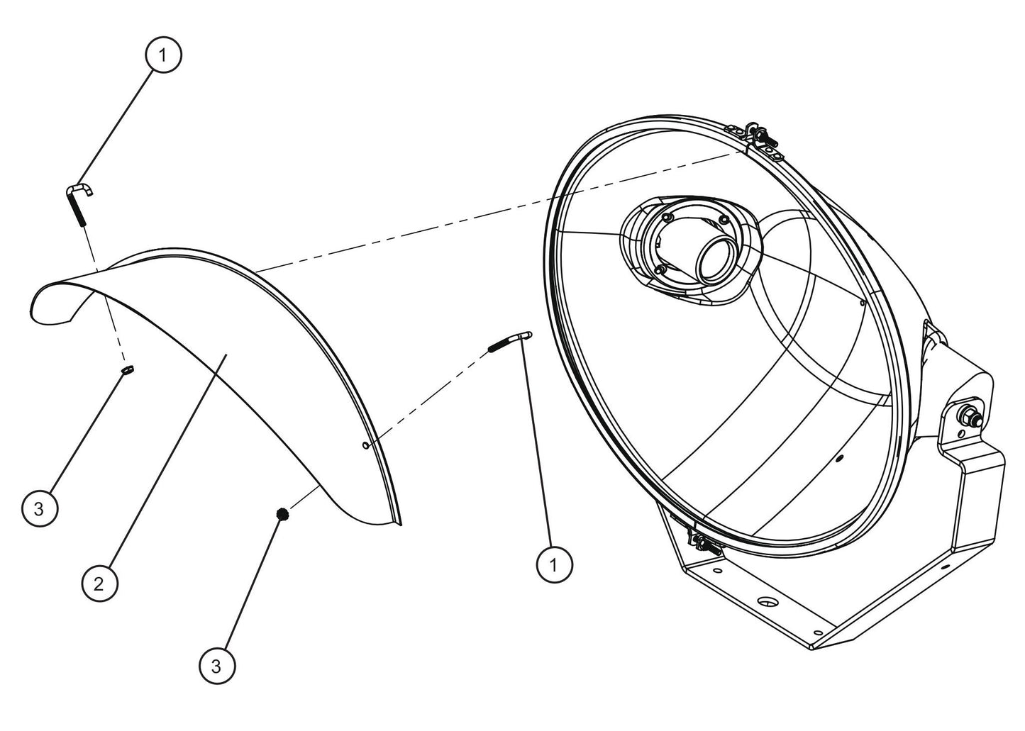 LD Series Maxi-Lite II-SHO Light SAF-T-Visor Assembly Parts By Allmand