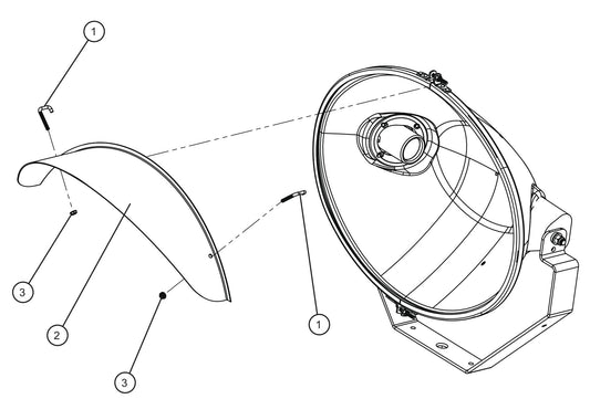 LD Series Maxi-Lite II-SHO Light SAF-T-Visor Assembly Parts By Allmand