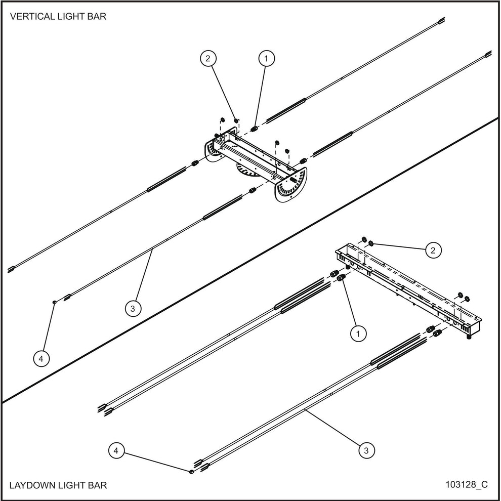 V-Series Maxi-Lite II 4-SHO Light Solid Wired Lamp Connector Assembly Parts By Allmand