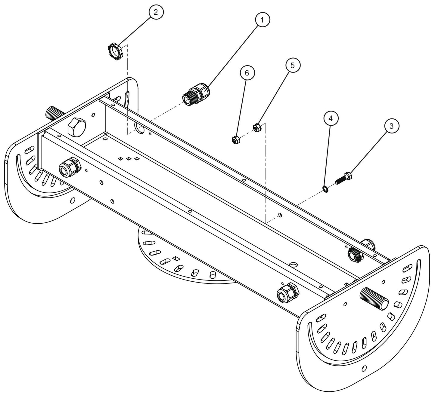 V-Series Maxi-Lite II 4-LED Light Solid Wired Lamp Connector Assembly Parts By Allmand