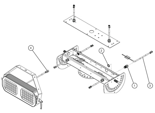 LD Series Maxi-Lite II 6-LED Light Quick Disconnect Lamp Connector Assembly Parts By Allmand